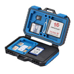 Lecteur de cartes PULUZ + étui pour cartes mémoire 22 en 1 pour 1 carte SIM standard + 2 cartes Micro-SIM + 2 cartes Nano-SIM + 3 cartes CF + 7 cartes SD + 6 cartes TF + 1 broche d'éjection, 22 en 1 + lecteur de cartes