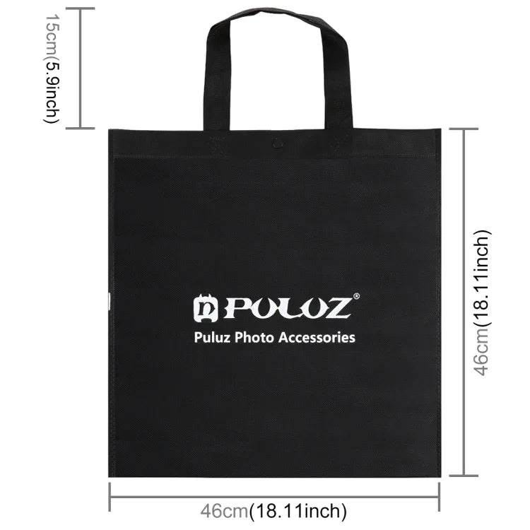Sac à main de transport PULUZ avec trépied, sac de lestage et lampe torche, dimensions : 46 cm x 46 cm.