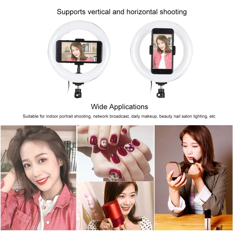 PULUZ Lumières vidéo LED anneau incurvé 7,9 pouces 20cm USB RGB, température de couleur double, gradable, pour vlogging, selfie, photographie, avec pince téléphone, 7,9 pouces RGBW