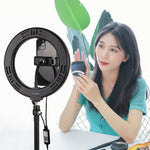 PULUZ Lumières vidéo LED anneau incurvé 7,9 pouces 20cm USB RGB, température de couleur double, gradable, pour vlogging, selfie, photographie, avec pince téléphone, 7,9 pouces RGBW