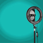 PULUZ Lumières vidéo LED anneau incurvé 7,9 pouces 20cm USB RGB, température de couleur double, gradable, pour vlogging, selfie, photographie, avec pince téléphone, 7,9 pouces RGBW