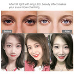 PULUZ Lumières vidéo LED anneau incurvé 7,9 pouces 20cm USB RGB, température de couleur double, gradable, pour vlogging, selfie, photographie, avec pince téléphone, 7,9 pouces RGBW