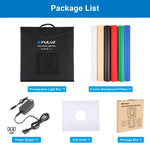 PULUZ Tente de Studio Photo Pliable Portable 40cm avec Lumière Blanche Dimmable, Kit de Boîte de Prise de Vue avec 6 Couleurs de Fonds (Noir, Orange, Blanc, Rouge, Vert, Bleu), Boîte de 40cm (US), Boîte de 40cm (UK), Boîte de 40cm (EU), Boîte de 40cm (AU)