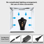 PULUZ Tente de Studio Photo Pliable Portable 40cm avec Lumière Blanche Dimmable, Kit de Boîte de Prise de Vue avec 6 Couleurs de Fonds (Noir, Orange, Blanc, Rouge, Vert, Bleu), Boîte de 40cm (US), Boîte de 40cm (UK), Boîte de 40cm (EU), Boîte de 40cm (AU)