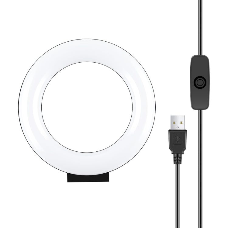 PULUZ Lumières vidéo LED anneau incurvé surface blanche USB 4,7 pouces 12cm pour selfie, beauté, vlogging, photographie, 4,7 pouces