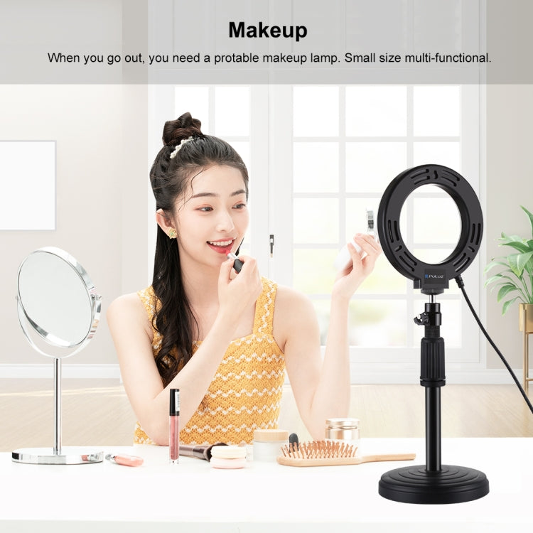 PULUZ Lumières vidéo LED anneau incurvé surface blanche USB 4,7 pouces 12cm pour selfie, beauté, vlogging, photographie, 4,7 pouces