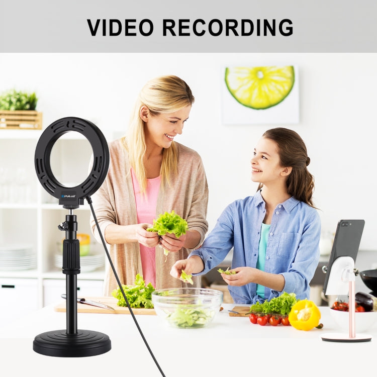 PULUZ Lumières vidéo LED anneau incurvé surface blanche USB 4,7 pouces 12cm pour selfie, beauté, vlogging, photographie, 4,7 pouces