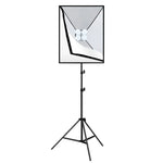 Kit d'éclairage photo PULUZ 50x70cm Studio Softbox + trépied 2m + 4 ampoules LED 220V E27 20W 5700K lumière blanche, 4 ampoules prise UE, 4 ampoules prise US