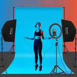 Kit d'éclairage photo PULUZ 50x70cm Studio Softbox + trépied 2m + 4 ampoules LED 220V E27 20W 5700K lumière blanche, 4 ampoules prise UE, 4 ampoules prise US