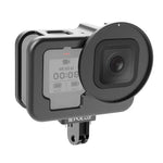 Boîtier fin PULUZ en alliage d'aluminium usiné CNC avec cadre de protection et lentille UV 52 mm pour GoPro HERO13 Black /12 Black /11 Black /10 Black /9 Black, et pour GoPro HERO9 Black.