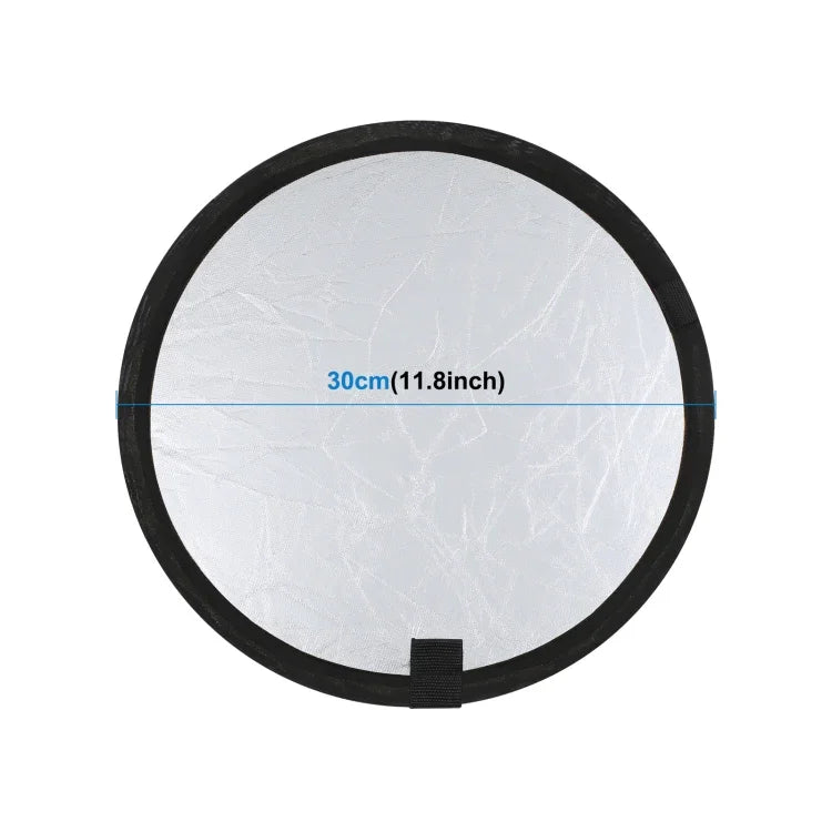 PULUZ Réflecteur de studio photo pliable 2 en 1 argent/or 30 cm, réflecteur de 30 cm