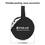 PULUZ Réflecteur de studio photo pliable 2 en 1 argent/or 30 cm, réflecteur de 30 cm