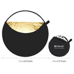 PULUZ Réflecteur pliable pour studio photo 5 en 1 (Argent / Translucide / Or / Blanc / Noir), 110 cm
