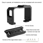 Boîtier de protection PULUZ en alliage d'aluminium avec emplacement pour griffe flash et adaptateur pour trépied pour Insta360 One R, pour boîtier de cadre Insta 360 One R (B), pour boîtier de cadre Insta 360 One R (R)