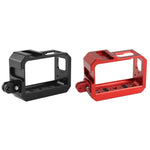 Boîtier de protection PULUZ en alliage d'aluminium avec emplacement pour griffe flash et adaptateur pour trépied pour Insta360 One R, pour boîtier de cadre Insta 360 One R (B), pour boîtier de cadre Insta 360 One R (R)