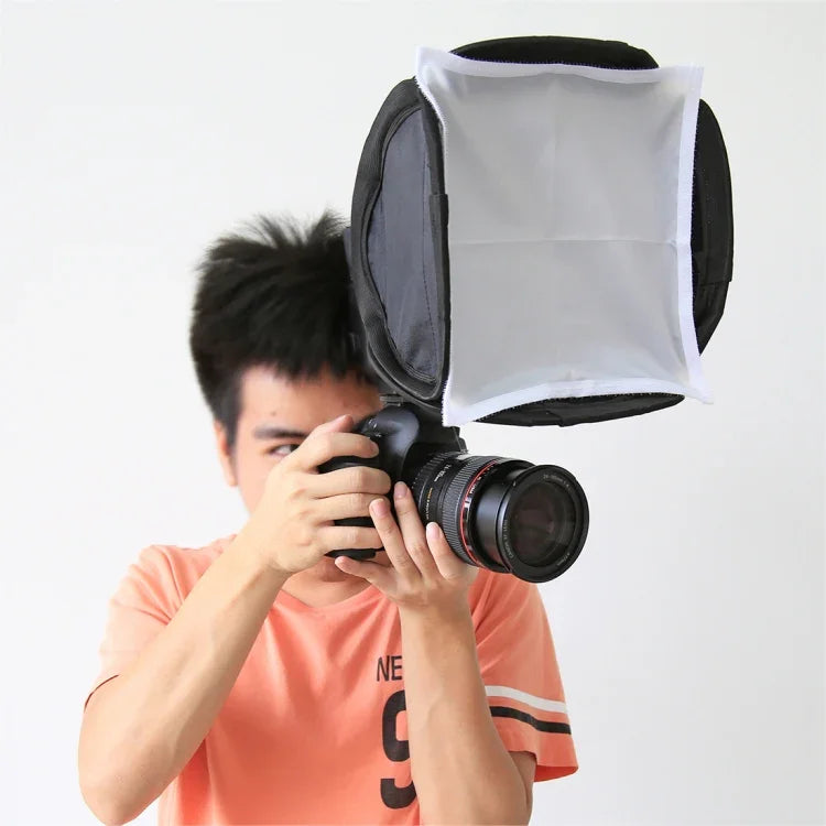 PULUZ Diffuseur de lumière souple pliable pour flash, dimensions : 23 cm x 23 cm, boîte à lumière de 23 cm