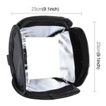 PULUZ Diffuseur de lumière souple pliable pour flash, dimensions : 23 cm x 23 cm, boîte à lumière de 23 cm