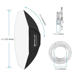 PULUZ Softbox octogonal parabolique 95cm pour flash Speedlite, diffuseur avec monture Bowens, 95cm Octangle