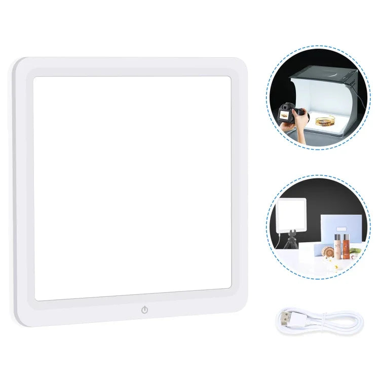 PULUZ Tapis lumineux LED sans ombre de 20 cm pour studio photo, 20 cm de lumière sans ombre