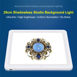 PULUZ Tapis lumineux LED sans ombre de 20 cm pour studio photo, 20 cm de lumière sans ombre