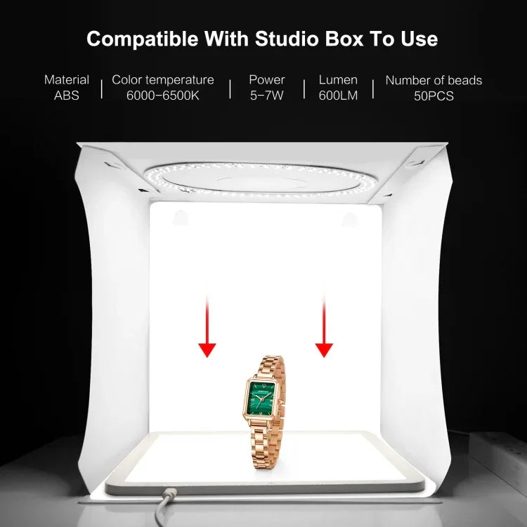 PULUZ Tapis lumineux LED sans ombre de 20 cm pour studio photo, 20 cm de lumière sans ombre