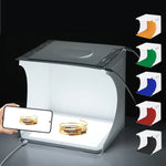 PULUZ Mini Panneau Éclairage LED Sans Ombre pour Photographie + Boîte de Studio Photo, Matériau Acrylique, Zone Éclairage 20 cm x 20 cm, 2 LED de 20 cm + Éclairage sans ombre