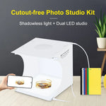 PULUZ Mini Panneau Éclairage LED Sans Ombre pour Photographie + Boîte de Studio Photo, Matériau Acrylique, Zone Éclairage 20 cm x 20 cm, 2 LED de 20 cm + Éclairage sans ombre