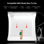 PULUZ Mini Panneau Éclairage LED Sans Ombre pour Photographie + Boîte de Studio Photo, Matériau Acrylique, Zone Éclairage 20 cm x 20 cm, 2 LED de 20 cm + Éclairage sans ombre