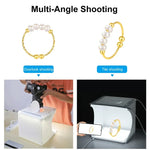 PULUZ Mini Panneau Éclairage LED Sans Ombre pour Photographie + Boîte de Studio Photo, Matériau Acrylique, Zone Éclairage 20 cm x 20 cm, 2 LED de 20 cm + Éclairage sans ombre
