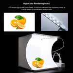 PULUZ Mini Panneau Éclairage LED Sans Ombre pour Photographie + Boîte de Studio Photo, Matériau Acrylique, Zone Éclairage 20 cm x 20 cm, 2 LED de 20 cm + Éclairage sans ombre