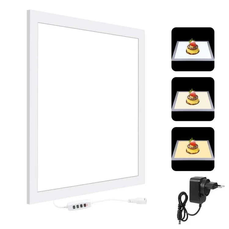 PULUZ 1000LM LED Acrylique Sans Polarité Dimming Sans Ombre avec Interrupteur pour Boîte de Studio Photo 40cm, Lumière (US), Lumière (UK), Lumière (EU)