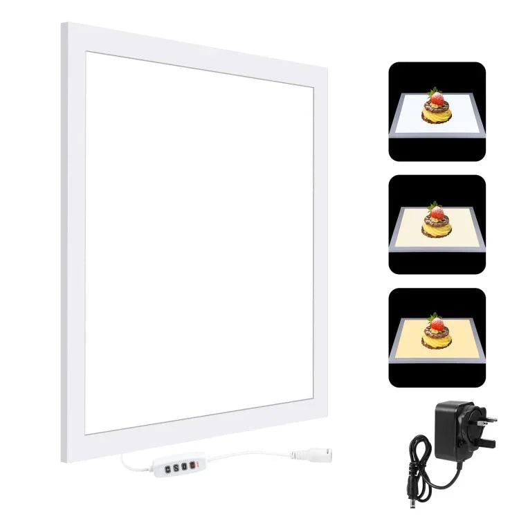 PULUZ 1000LM LED Acrylique Sans Polarité Dimming Sans Ombre avec Interrupteur pour Boîte de Studio Photo 40cm, Lumière (US), Lumière (UK), Lumière (EU)