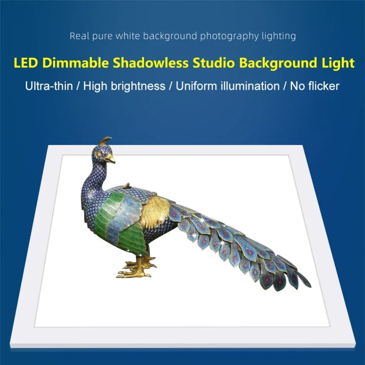 PULUZ 1000LM LED Acrylique Sans Polarité Dimming Sans Ombre avec Interrupteur pour Boîte de Studio Photo 40cm, Lumière (US), Lumière (UK), Lumière (EU)