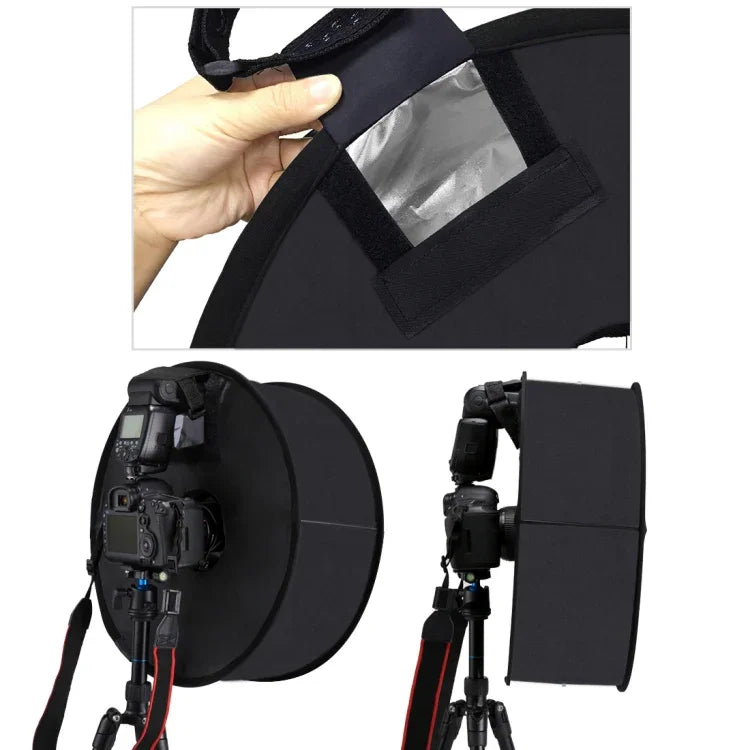PULUZ 45cm Rond Style Macro et Portrait Softbox SpeedLite Flash Lumière Diffuseur Pliable, 45cm Rond