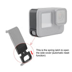 Cache latéral de batterie PULUZ en métal pour GoPro HERO13 Black /12 Black /11 Black /10 Black /9 Black, cache latéral en métal et plastique