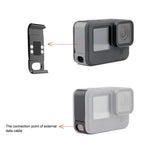 Cache latéral de batterie PULUZ en métal pour GoPro HERO13 Black /12 Black /11 Black /10 Black /9 Black, cache latéral en métal et plastique