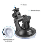 Support à ventouse pour voiture PULUZ avec vis, adaptateur pour trépied et sac de rangement pour GoPro, Insta360, DJI et autres caméras d'action.