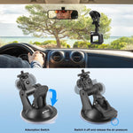 Support à ventouse pour voiture PULUZ avec vis, adaptateur pour trépied et sac de rangement pour GoPro, Insta360, DJI et autres caméras d'action.