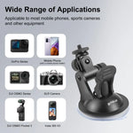 Support à ventouse pour voiture PULUZ avec vis, adaptateur pour trépied et sac de rangement pour GoPro, Insta360, DJI et autres caméras d'action.