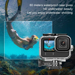 Boîtier étanche PULUZ 60 m avec boucle, fixation basique et vis pour GoPro HERO13 Black /12 Black /11 Black /10 Black /9 Black, et pour GoPro HERO9 Black.