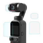 Protection d'objectif en verre trempé HD 2.5D PULUZ 9H + film protecteur d'écran pour DJI OSMO Pocket 2