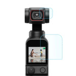 Protection d'objectif en verre trempé HD 2.5D PULUZ 9H + film protecteur d'écran pour DJI OSMO Pocket 2