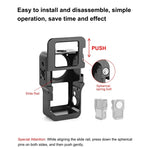 Cage PULUZ en alliage d'aluminium CNC pour DJI Action 2, Cage en aluminium (noir), Cage en aluminium (couleur titane)