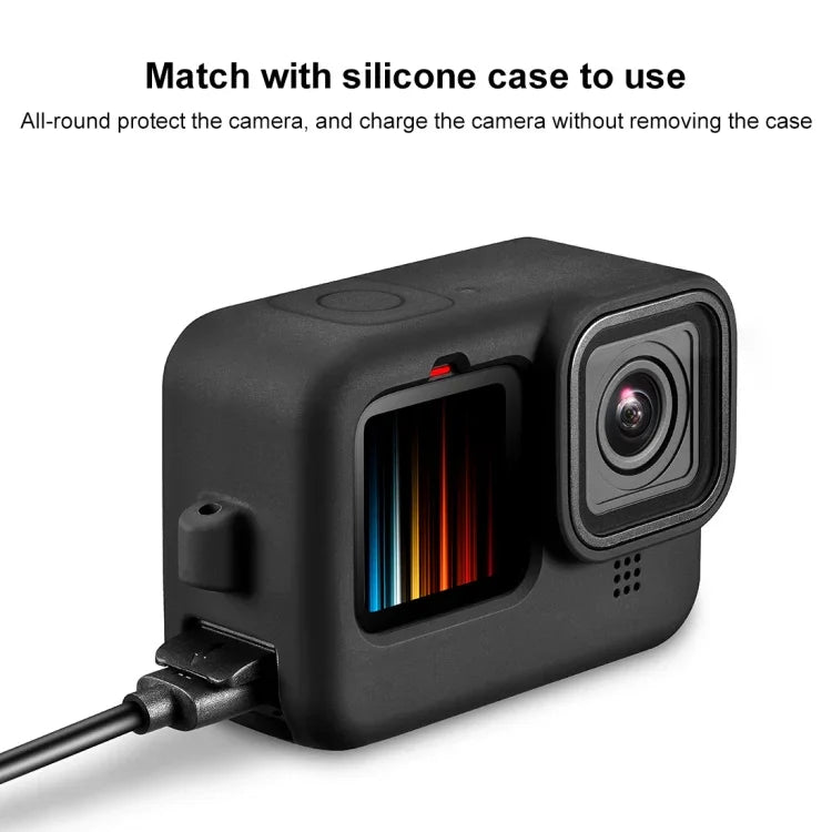 Cache latéral de batterie en plastique POM PULUZ pour GoPro HERO13 Black /12 Black /11 Black /10 Black /9 Black, cache latéral en plastique POM