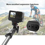 Adaptateur de trépied pliable PULUZ pour GoPro HERO 4K 2024 / HERO13 Black /12 Black /11 Black /11 Black mini /10 Black /9 Black /8 Black / Max, trépied pliable pour GoPro HERO13 Black