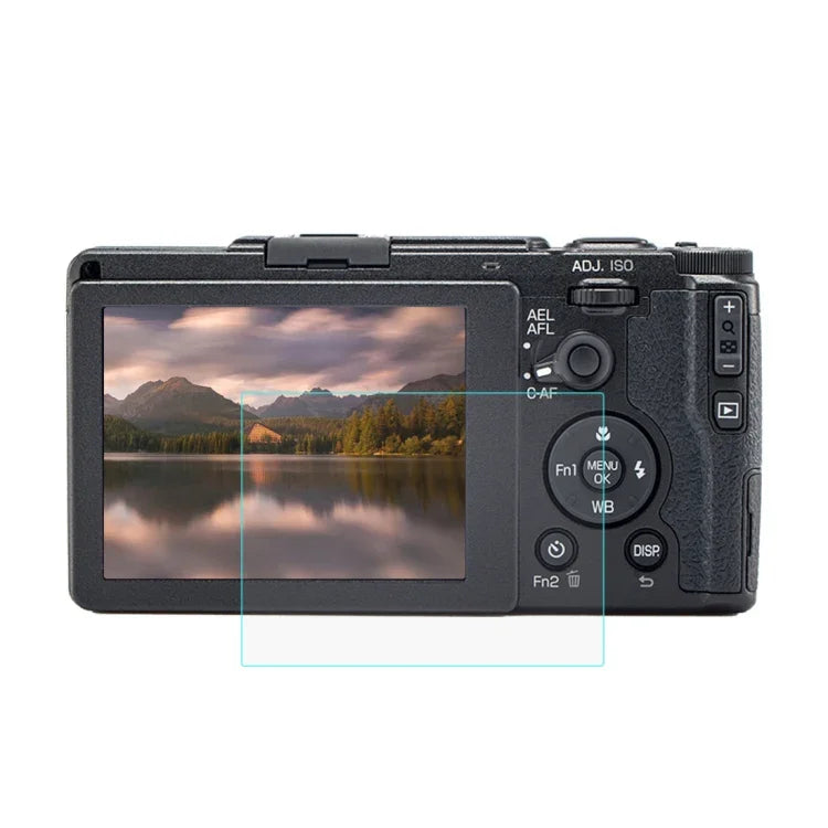 Film de protection en verre trempé PULUZ 2.5D 9H pour Ricoh GR II / GR, compatible avec Casio ZS29 / ZS28 / ZS27 / Z550, Panasonic SZ10, Sony A58 / 55 / DSC-WX60 / DSC-W730, Canon IXY210 / A3300 / SX70 / S90 / G1X, pour Ricoh GR II