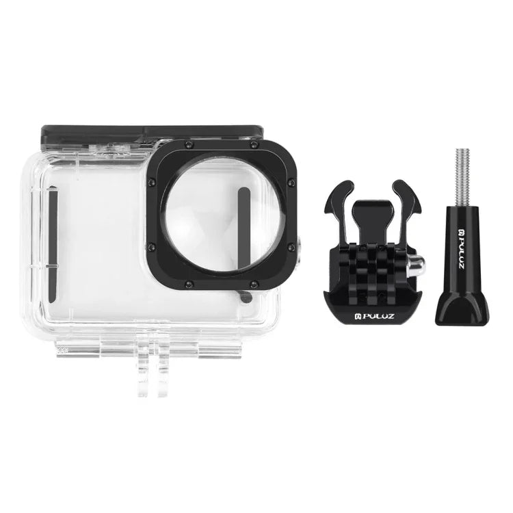 Boîtier étanche PULUZ 40 m avec boucle, fixation basique et vis pour GoPro HERO12 Black / 11 Black / 11 Black Mini / 10 Black / 9 Black Max Lens Mod, compatible avec GoPro Hero11 Black / HERO10 Black
