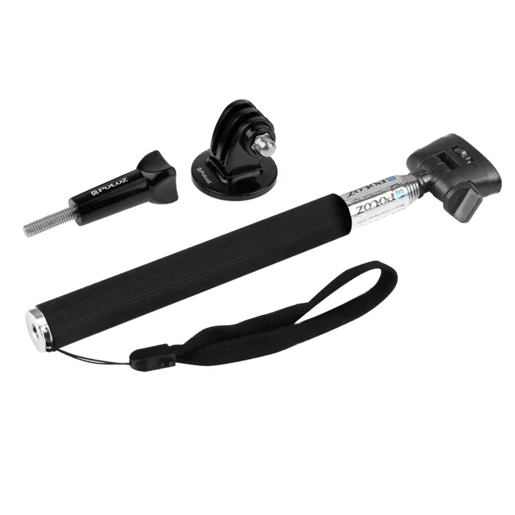 Monopode selfie extensible PULUZ pour GoPro, Insta360, DJI et autres caméras d'action, longueur : 22,5-80 cm ou 22,5-100 cm