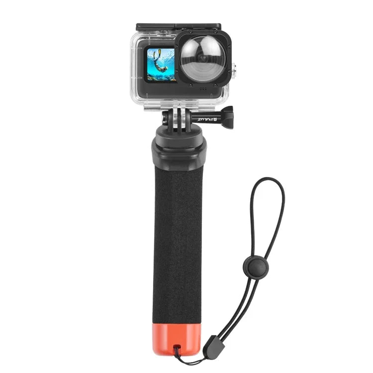 Poignées flottantes en mousse PULUZ avec sangle et base à dégagement rapide pour GoPro, Insta360, DJI et autres caméras d'action.