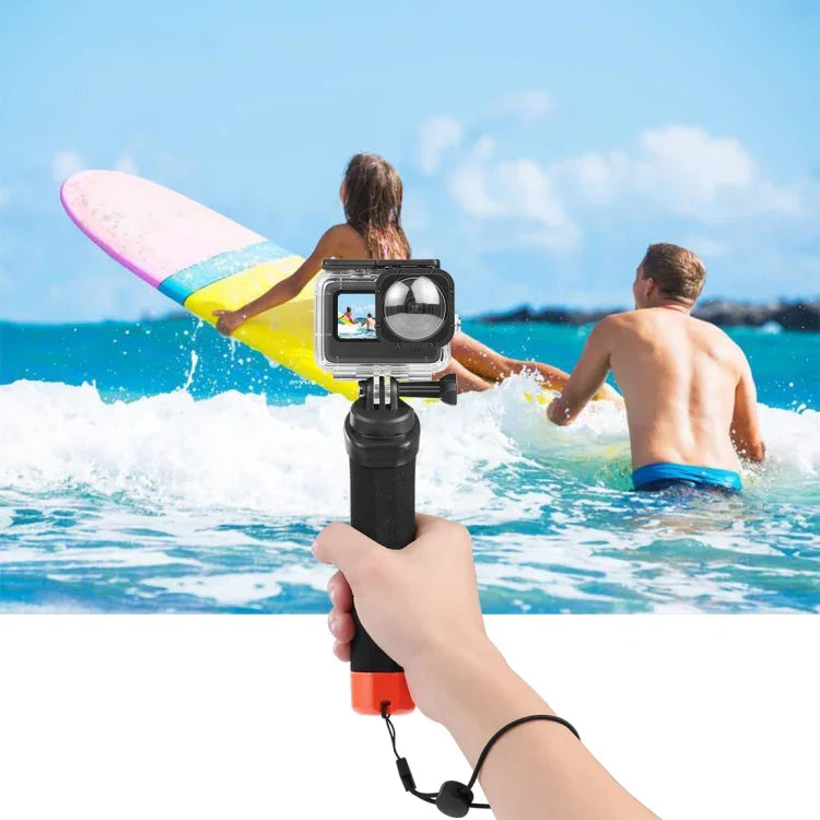 Poignées flottantes en mousse PULUZ avec sangle et base à dégagement rapide pour GoPro, Insta360, DJI et autres caméras d'action.